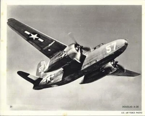 Official Original USAF 8x10 Photo / Douglas A-20/ Great photo in flight - Picture 1 of 1