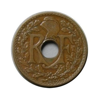 elf French Indo China 1/2 Cent 1938 World War II - Image 1 of 2