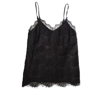 Monteau Los Angeles Tanktop schwarz Spitze Damen M gefüttert Jakobsmuscheln Whimsigoth Fee - Bild 1 von 7