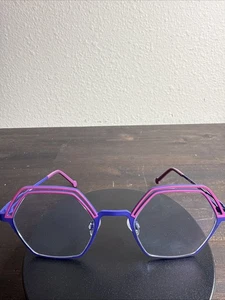 Ella & Maxx Eyeglasses 701253 col. 75 Purple Pink Metal Frame USA 48-20 140 - Picture 1 of 9