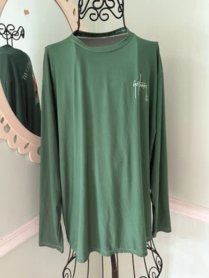 Camisa Guy Harvey Adulto Grande Verde Suerte Pesca Azul Marlín Manga Larga Para Hombres Foto 1 de 4