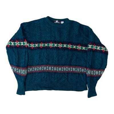 Vintage Pendleton Lobo Wool Sweater Mens Medium Chunky Knit  Multicolor FLAWS - Image 1 of 4