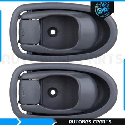 For 2001-2004 Kia Spectra Gray 2 Pcs Front Rear Left side Interior Door Handle - Изображение 1 из 4