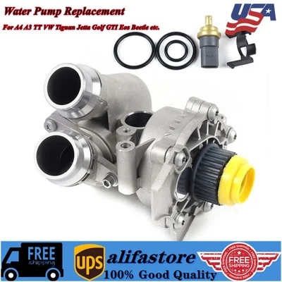 Water Pump Kit w/ Thermostat For Audi Q5 2013-2016 / Volkswagen Gti 2008-14 2.0L - Image 1 of 4