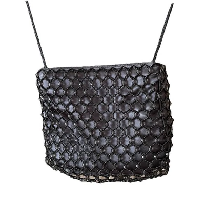 Саша серый бисером Дамская сумка сумочка официальный вечер сумка ремень ручки через плечо винтажный - Изображение 1 из 4