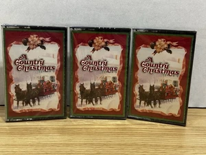 A COUNTRY CHRISTMAS Reader's Digest 3 Cassette Set Book Elvis Loretta Lynn Vtg - Picture 1 of 8