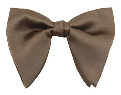 Pajarita de seda satinada de gran tamaño para hombre color liso formal esmoquin pajarita grande C-marrón Foto 1 de 4