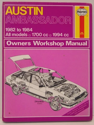 Haynes 871 Austin Ambassador - 1982 - 1984 Tutti i Modelli Owners Manuale - Immagine 1 di 4