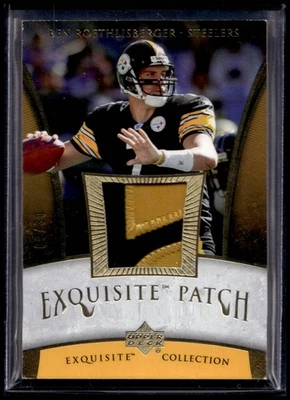 2006 Upper Deck Exquisite Collection Ben Roethlisberger Game Used Patch /30 RARE - Image 1 of 2