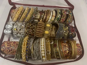 48 jeweled costume bengel braceletrs  good heavy quality most are jeweled - Picture 1 of 12