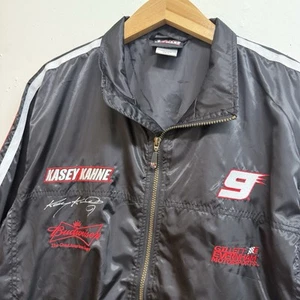 Chase Authentics SIGNED Windbreaker Black Jacket 9 Kasey Kahne Nascar Budweiser - Picture 1 of 9