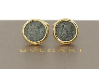 Bulgari Roman Empire 18K Yellow Gold Cufflinks - Image 1 of 4