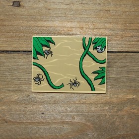 LEGO Indiana Jones 7623 Tan Slope 6x8 Spiders and Vines Pattern 4515pb022