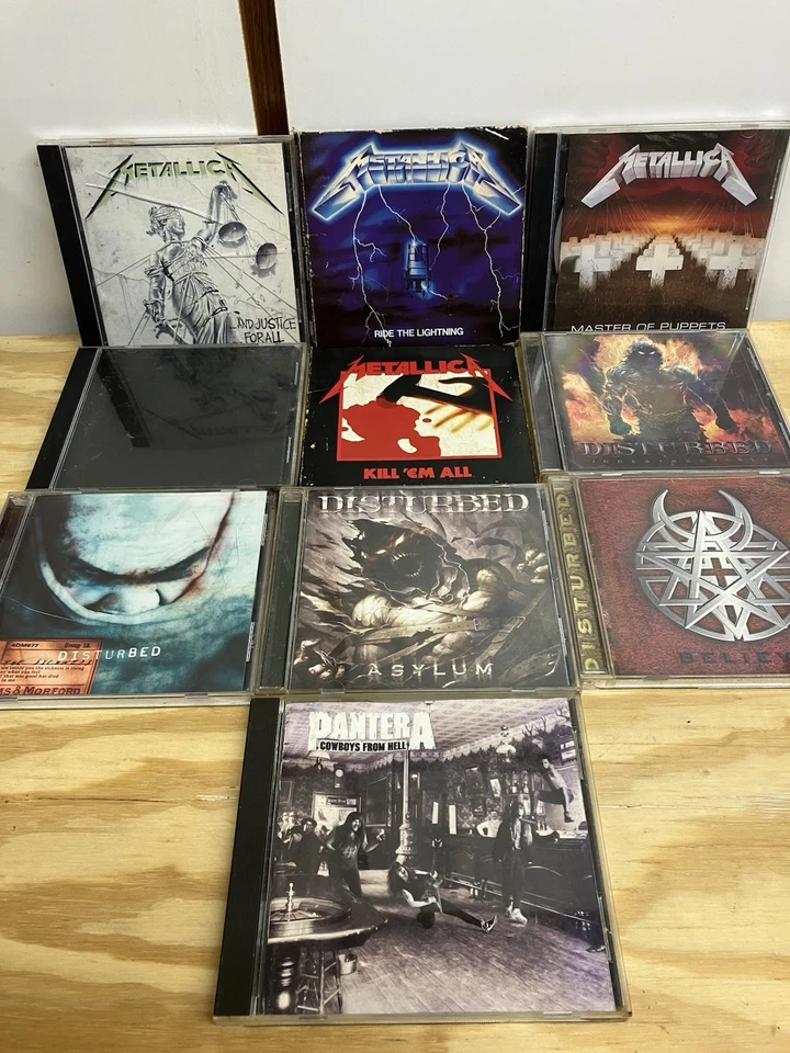 Heavy Metal CD Bundle. 10 In All. Metallica, Disturbed And Pantera Foto 1 de 4