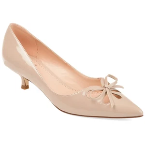 Zapatos de salón para mujer Journee Collection Lutana punta tacón gatito, talla nude 8M - Imagen 1 de 5