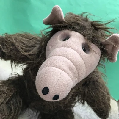 "De colección 1980 ALF Peluche Alien Televisión Comedia Show Piel Marrón Oscuro - 18"" Largo" Foto 1 de 4