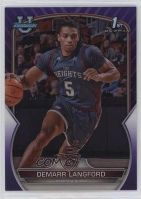 2022-23 Bowman U Chrome Purple Refractor /399 Demarr Langford #53 - Image 1 of 2
