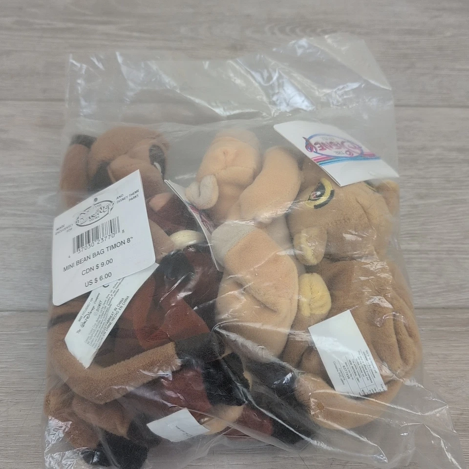 The Lion King Disney Mini Simba Cub Bean Bag Plush Doll Beanie 8"