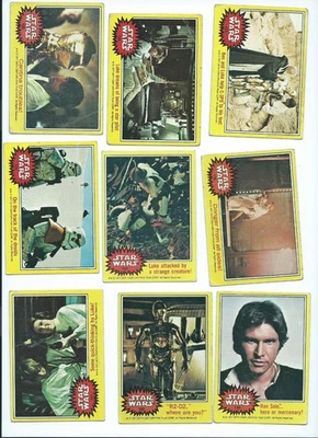 1977 -- STAR WARS -- 3rd series yellow border cards complete 66 card set w/wrapp - Image 1 of 4
