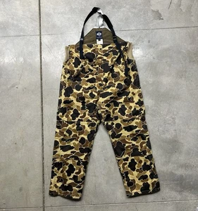 Vintage Columbia Overalls Mens Xl Camo Bib Suspenders Goretex Thinsulate - Picture 1 of 15