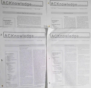ACKnowledge, The Window Letter - 4 issues 1989. For Windows/Presentation Manager - Zdjęcie 1 z 14