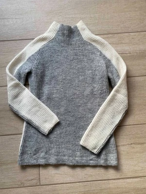 Reiss 'CIARA' Jumper Size XS Wool Alpaca Blend Knit in Ribbed Grey and White - Image 1 of 4
