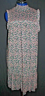 Vestido Maurices Feminino L Rosa Ditsy Floral Sem Mangas Vestido Gola Alta - Imagem 1 de 4