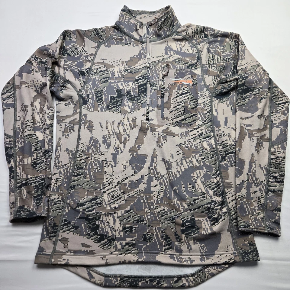 Mens SITKA Core Midweight Zip T - Polygiene 1/4 Zip - Large - Image 1 of 4