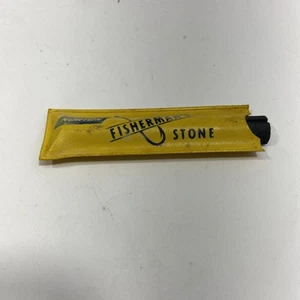 Vintage Norton Fisherman's Stone Fish Hook Sharpener w/ Sleeve - Picture 1 of 5