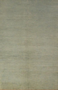 Modern Gabbeh Wool Green Rug Solid Hand-made Carpet 6' 0" x 3' 10" - Picture 1 of 18