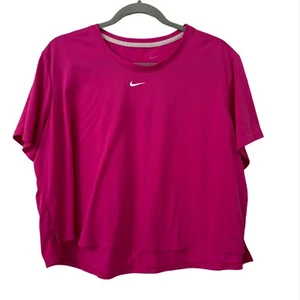 Nike Training Damen Kurzarm Gym Dri-FIT One Crop Boxy Top Pink Gr. XXL - Bild 1 von 5