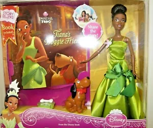 Disney StoryTellers Prinzessin & der Frosch Tiana Hündchenfreund Stella Puppenbuch RAR - Bild 1 von 4