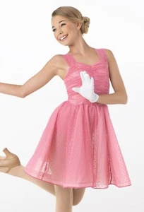 Dance Costume Weissman 10131 Large Adult Pink Dress Jazz - Picture 1 of 3