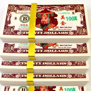450 Ancestor Paper Money USD Joss Paper Money Heaven Hell Bank Notes 1 millio - Picture 1 of 8