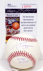 FRANK THOMAS HOF Signed Inscribed "35..93-94 ALMVP" Auto MLB Baseball JSA π COA - Picture 1 of 9