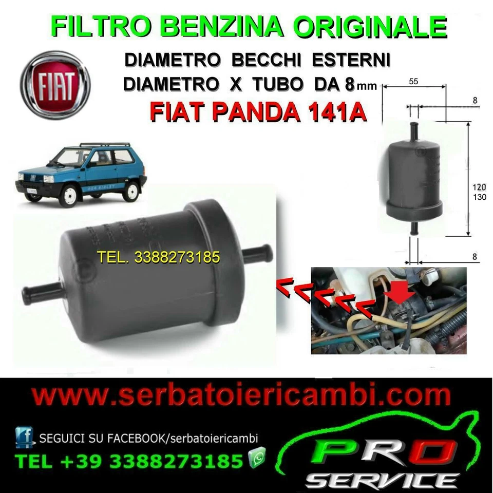 FILTRO BENZINA serbatoio ESTERNO X Fiat Panda 900 INIEZIONE 1991 1999  originale - Immagine 1 di 1
