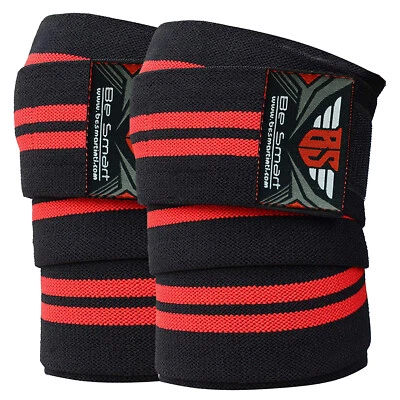 Weight lifting Knee Wraps Bandage Strap Guard Powerlifting Gym Pad Sleeves  - Image 1 of 2