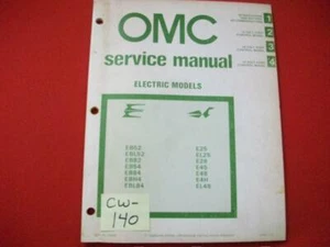 VINTAGE 1981 FACTORY ISSUED OMC OUTBOARDS MOTOR SERVICE MANUAL ELECTRIC MODELS - Picture 1 of 4