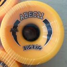 ABEC 11 Wheels ZigZag  Reflex 70mm Hard to Find Orange Skateboard Wheels 4 Pack