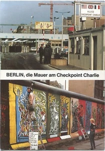 AK BERLIN Mauer Checkpoint Charlie Baracke Übergang Friedrichstraße 70er - Picture 1 of 1
