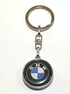 Keychain Metal Emblem Style BMW Vehicle Black keyring - Picture 1 of 3
