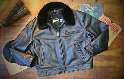 Cuir Schott #630 Highwayman, Authentique – Vintage 1990🇺🇸 Série Limitée, Rare. - Photo 1/4