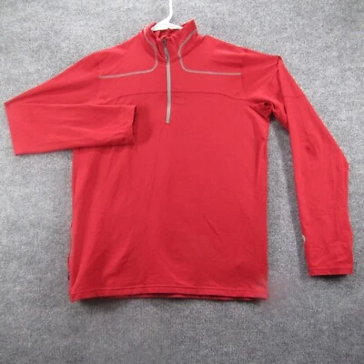 Camisa Pullover Mountain Hardwear Mediana Roja 1/4 Cremallera Cuello Simulado Capa Base Foto 1 de 4