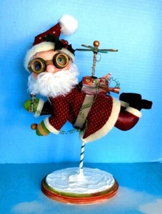 *NEU* Stoff Volkskunst Puppe Muster "Jet Pack Santa" von Susan Barmore - Bild 1 von 1