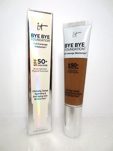 IT COSMETICS BYE BYE FOUNDATION FULL COVERAGE MOISTURIZER SPF 50+ DEEP 1OZ BOXED - Picture 1 of 2