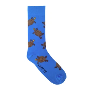 845070 SWAMP TURTLE ENDANGERED ANIMALS RANGE LAFITTE BAMBOO SOCKS MENS SIZE 6-11 - Picture 1 of 1