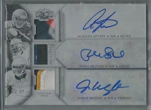 2012 TOPPS TT WHITE WHALE PLATE JEFFERY/BROYLES/WRIGHT RC TRI AUTO PATCH 1/1!! - Picture 1 of 1