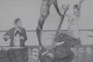 Thomas John Akademie Stuttgart Skizze Bleistiftzeichnung aus Studienzeit (275) - Picture 1 of 7