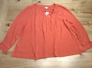 Wonderly 3X Long Sleeve Womens Top New Coral (see desc. for color) - Picture 1 of 12