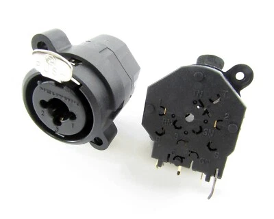 Lot of (10) Neutrik 3 Pole XLR Female Receptacles, 1/4" Stereo Jack - NCJ6FI-H - Image 1 of 4